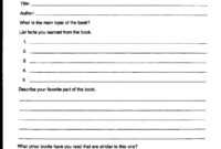 Book Report Template Form 7Th Grade 2Nd Pdf Second 6Th inside Book Report Template 4Th Grade