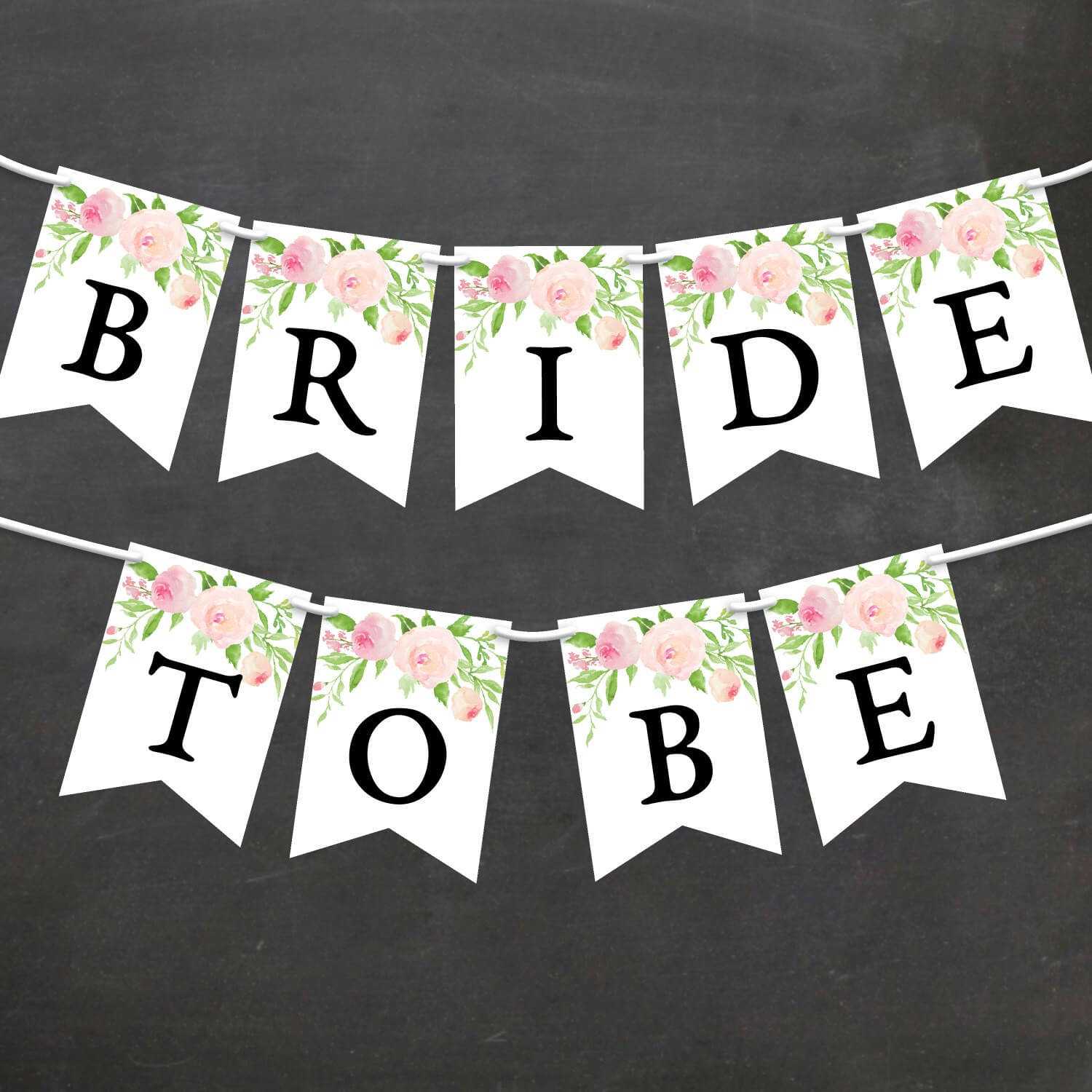 Bridal Shower Banner Template - Yatay.horizonconsulting.co Inside Bride To Be Banner Template