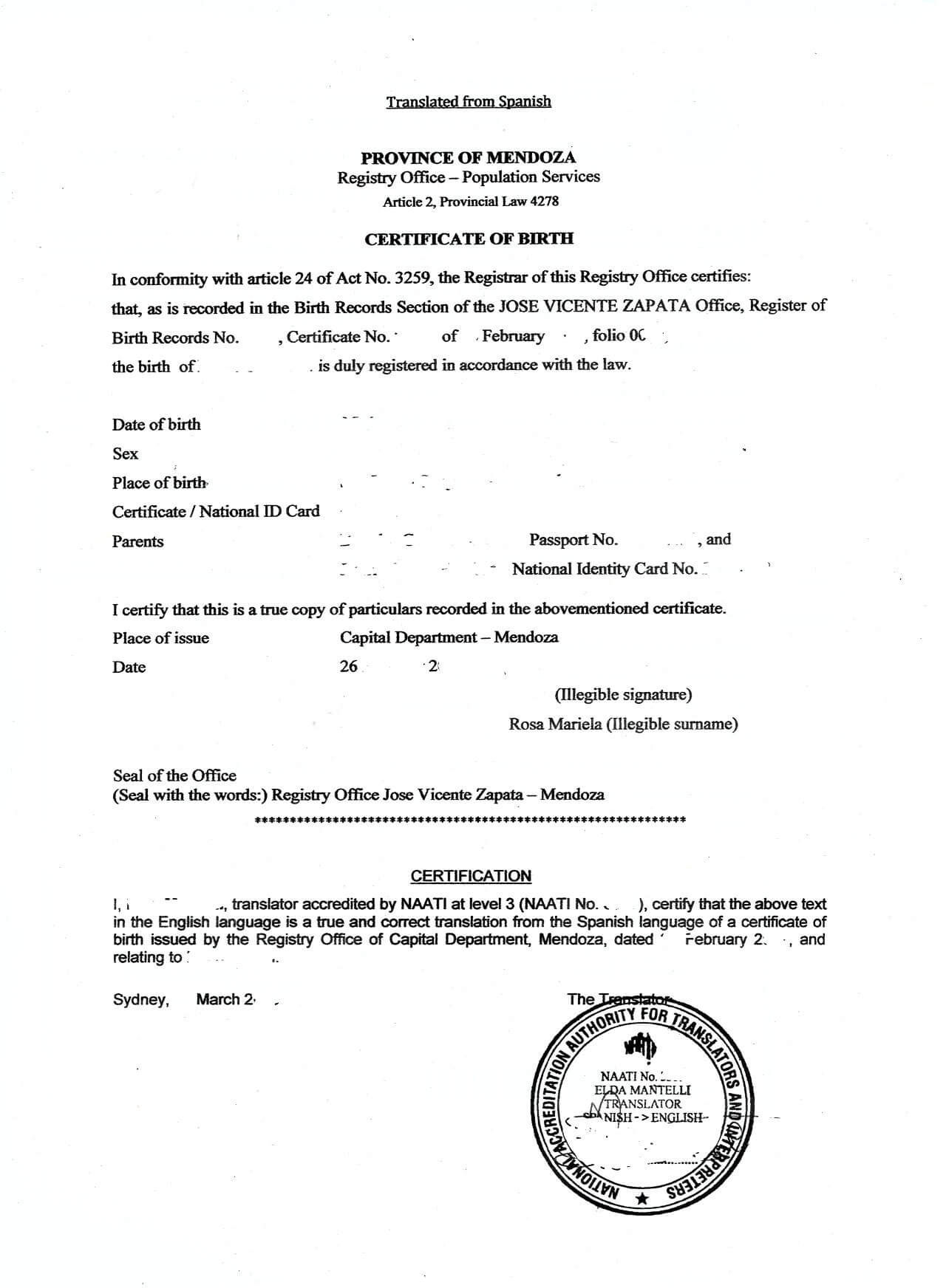 Bridginggap [Licensed For Non Commercial Use Only] / Assignments Intended For Mexican Marriage Certificate Translation Template