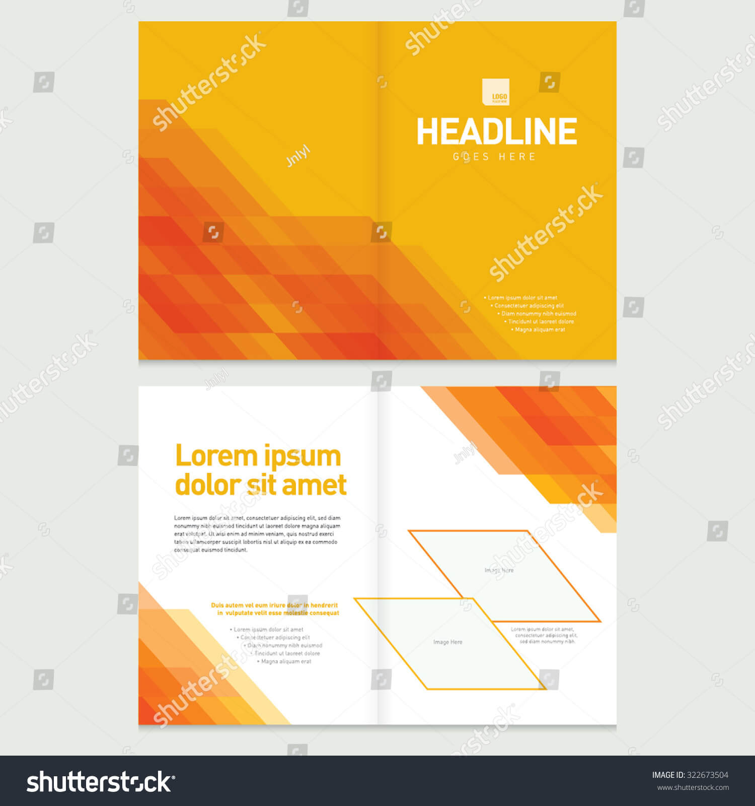 Brochure Cover Inner Pages Design Template Stock Vector In Pages Business Card Template