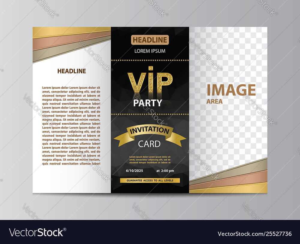 Brochure Template For Vip Party For Illustrator Brochure Templates Free Download