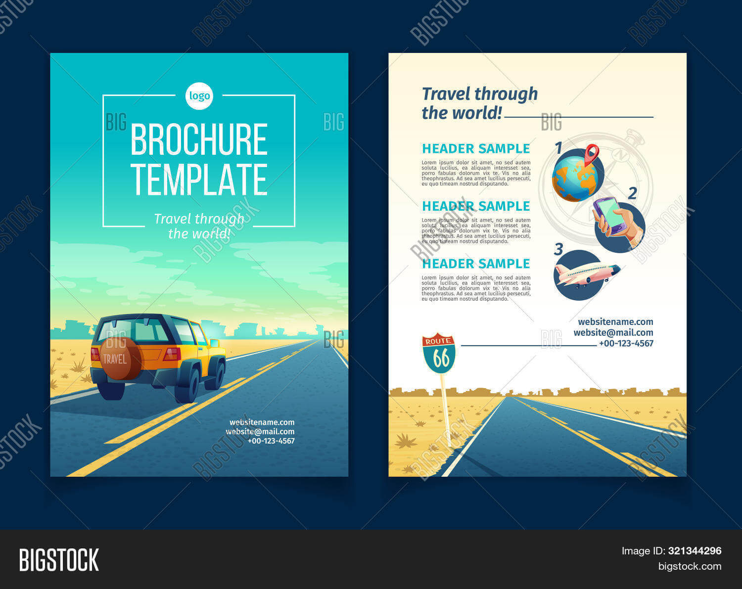 Brochure Template Image & Photo (Free Trial) | Bigstock Pertaining To Travel And Tourism Brochure Templates Free