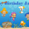 Bubble Guppies  Custom  Personalized Vinyl And 50 Similar Items Throughout Bubble Guppies Birthday Banner Template