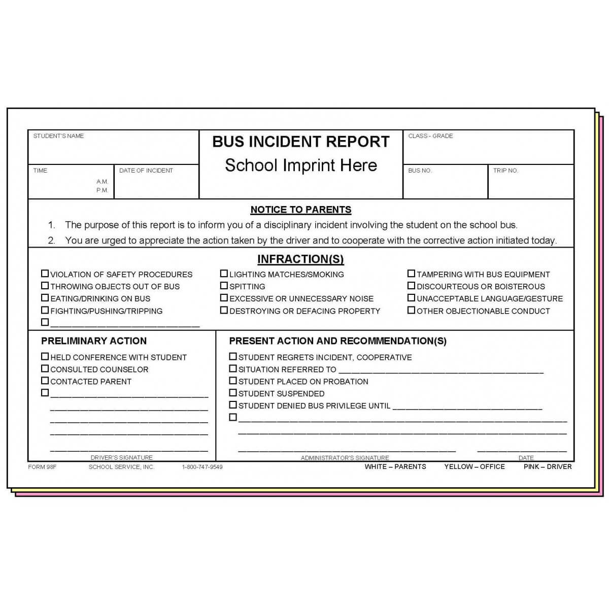 Bus Incident Report – Bolan.horizonconsulting.co With Regard To School Incident Report Template