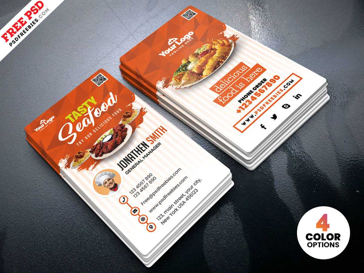 Business Card Design Food - Www Throughout Restaurant Business Cards Templates Free