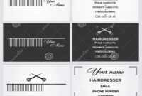 Business Card Template For A Hairdresser. Stock Vector inside Hairdresser Business Card Templates Free
