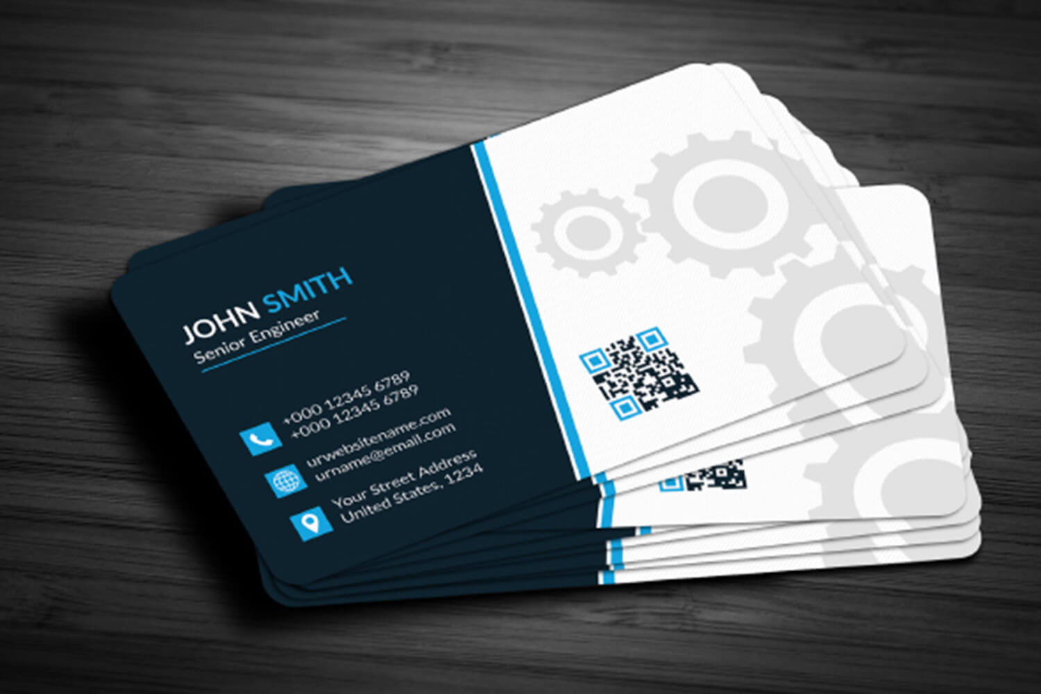 Business Card Template Powerpoint – Yatay.horizonconsulting.co Throughout Free Bussiness Card Template