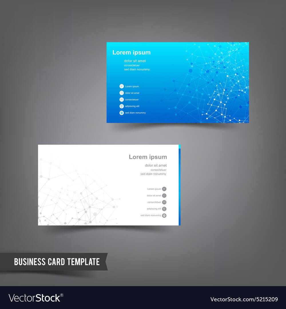 Business Card Template Set 025 Connection Network For Networking Card Template