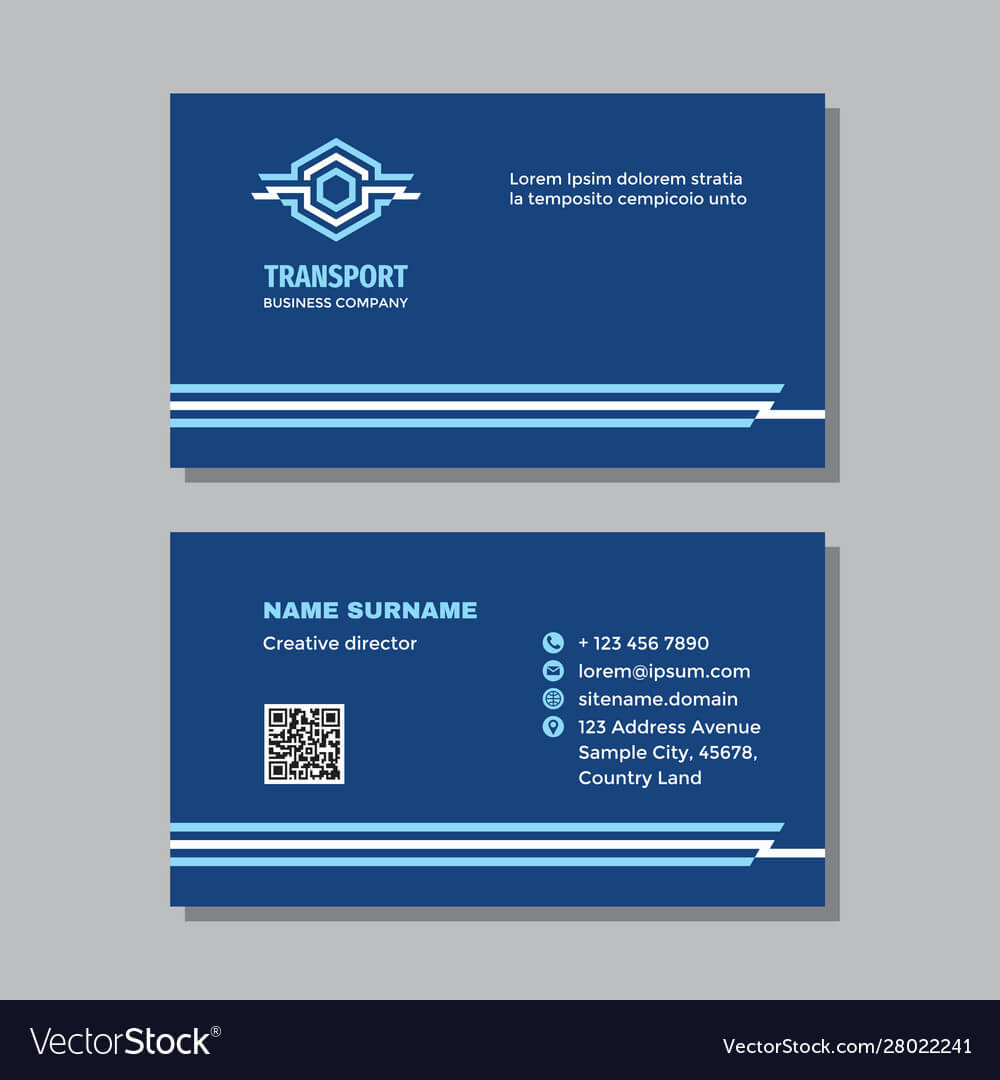 Business Card Template With Logo – Concept Design Throughout Transport Business Cards Templates Free