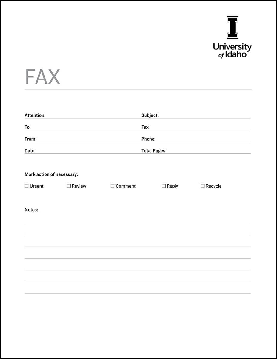 fax templates for ms word