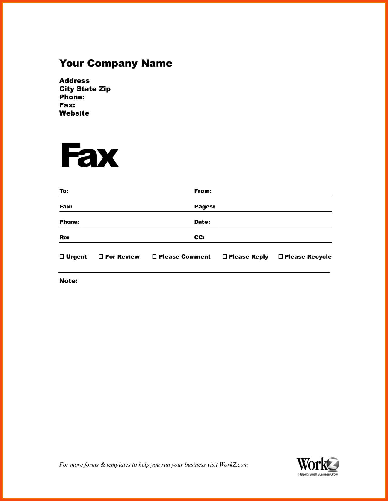 Business Fax Template – Zohre.horizonconsulting.co Throughout Fax Template Word 2010