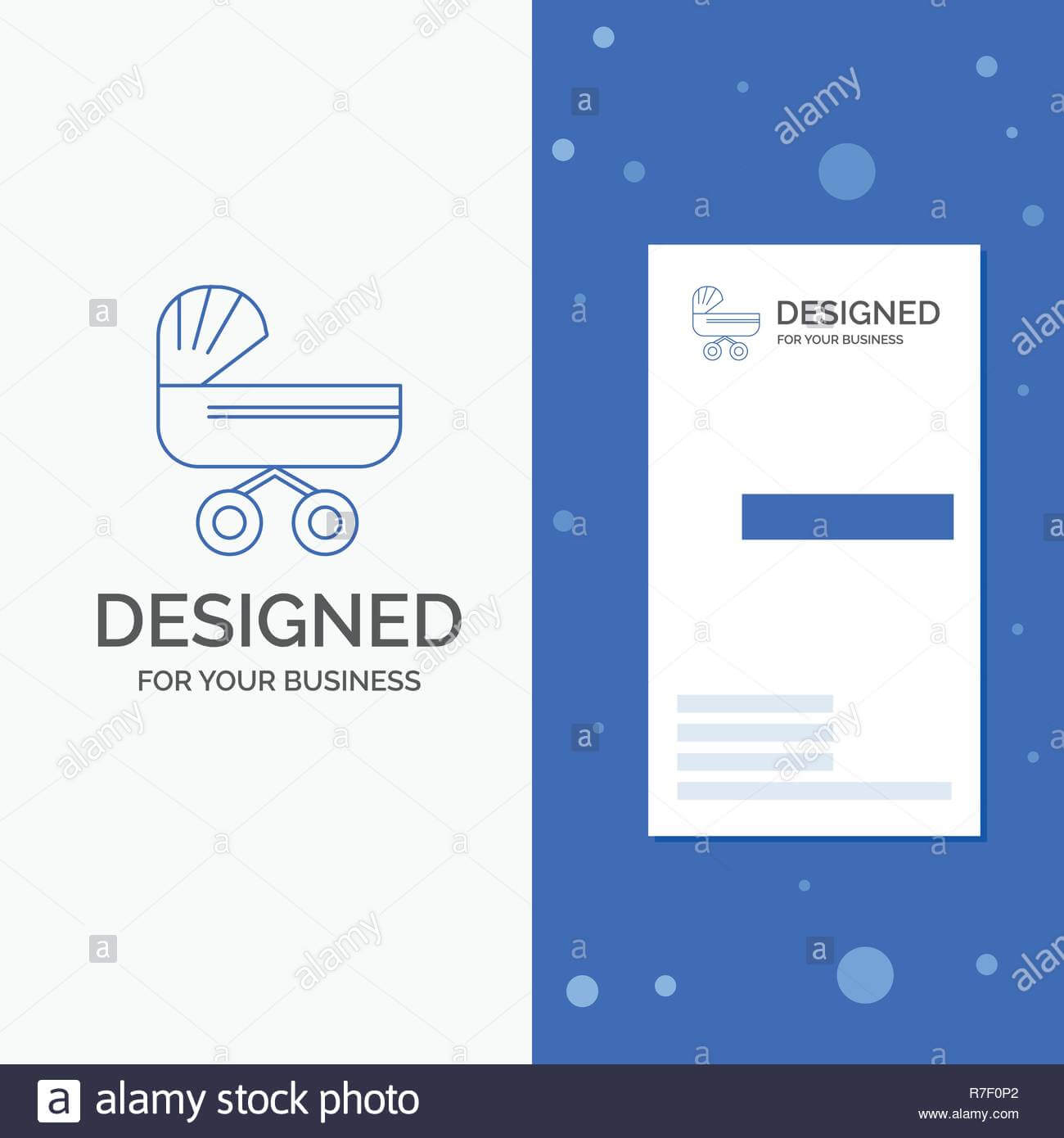 Business Logo For Trolly, Baby, Kids, Push, Stroller With Push Card Template