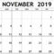 Calendar November 2019 Printable Template – 2019 Calendars In Blank Calendar Template For Kids