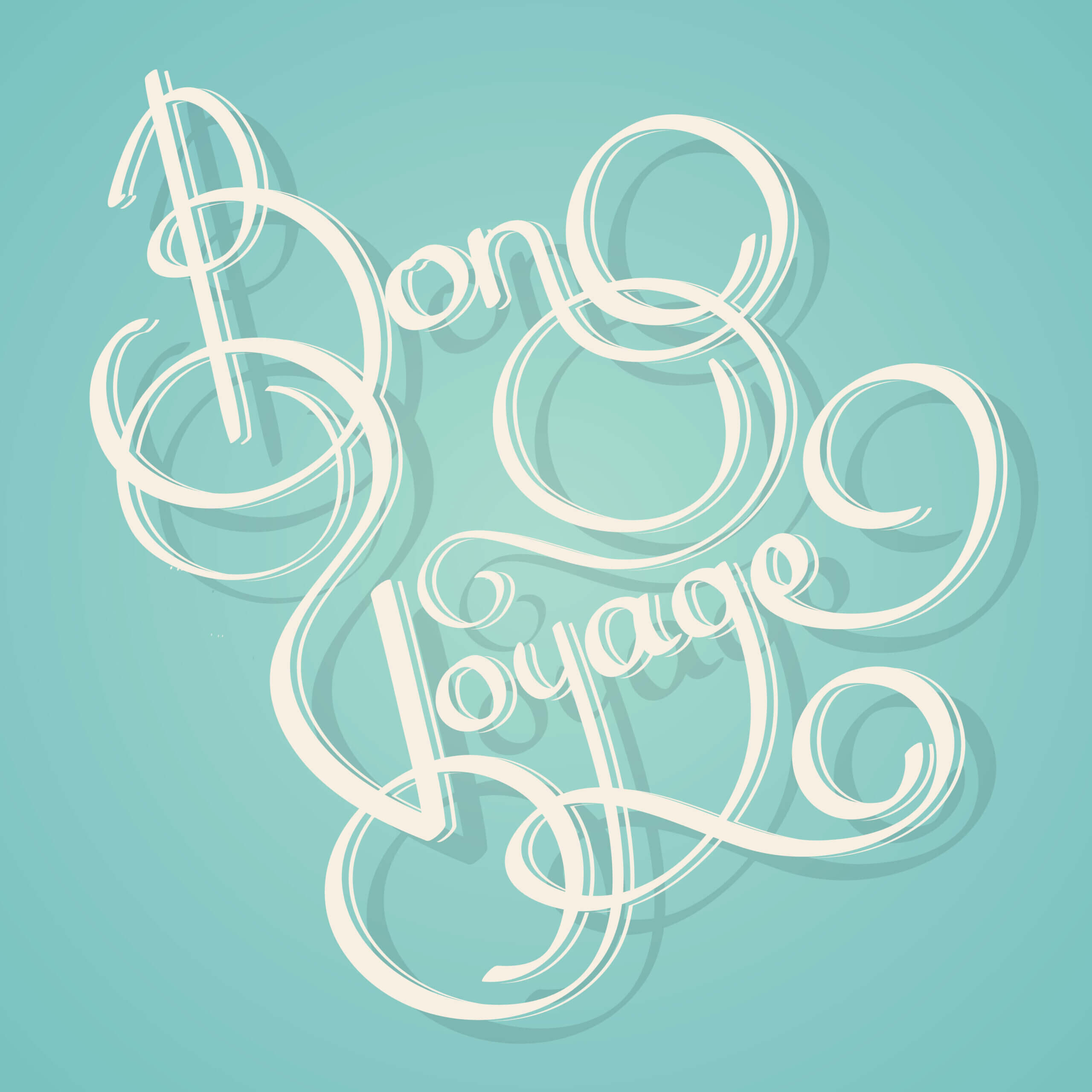 Calligraphy Bon Voyage Text – Download Free Vectors, Clipart Pertaining To Bon Voyage Card Template