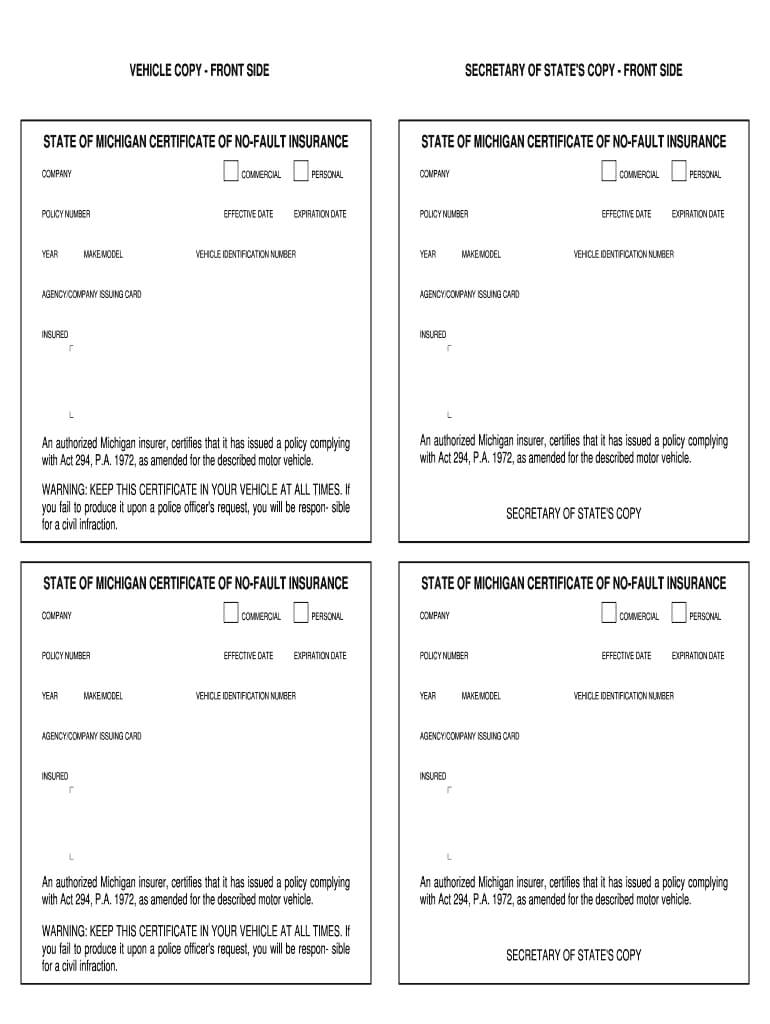 Car Insurance Template Pdf – Fill Online, Printable Pertaining To Proof Of Insurance Card Template