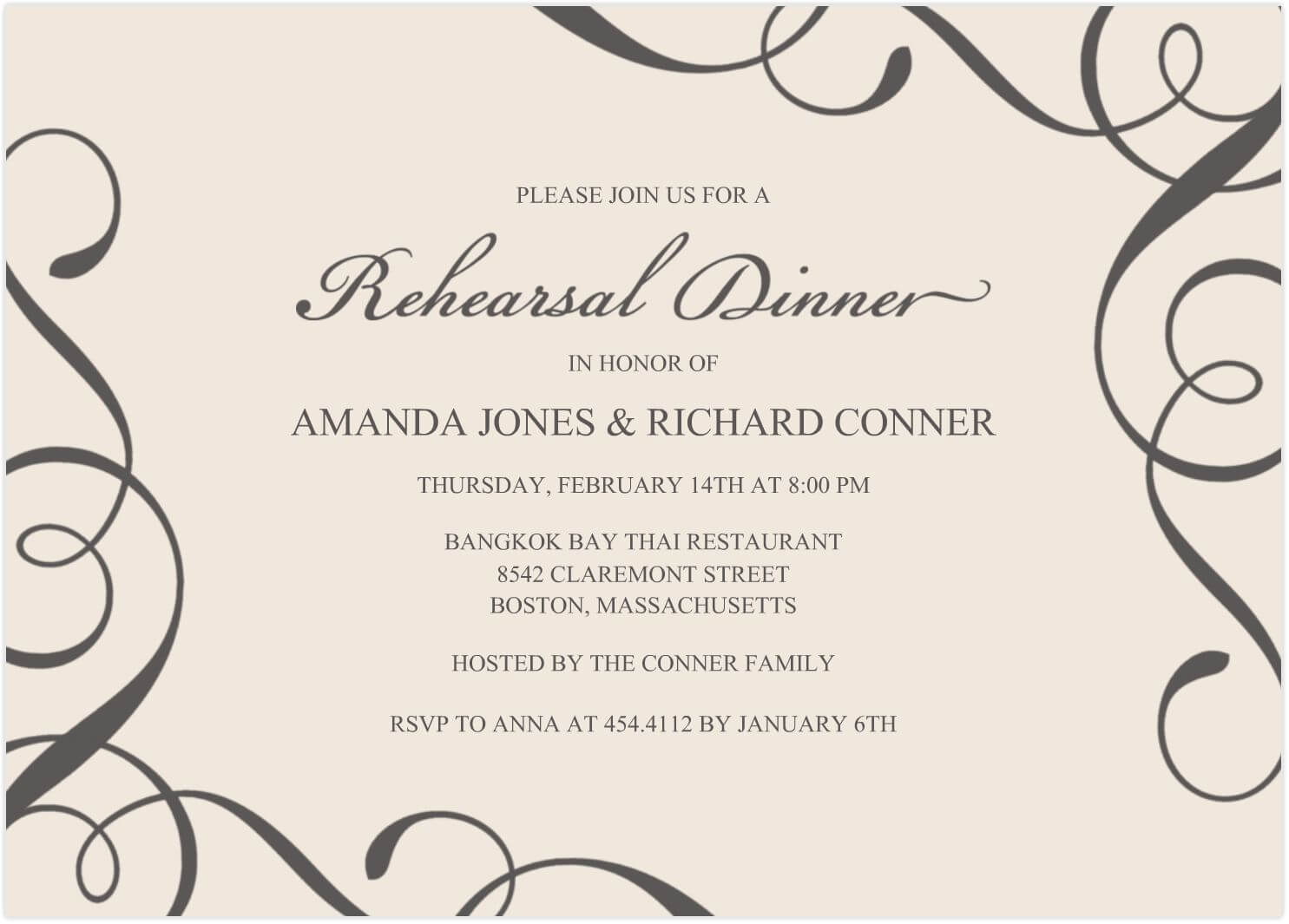 Card Template : Invitation Word Templates Free – Card With Regard To Free Dinner Invitation Templates For Word