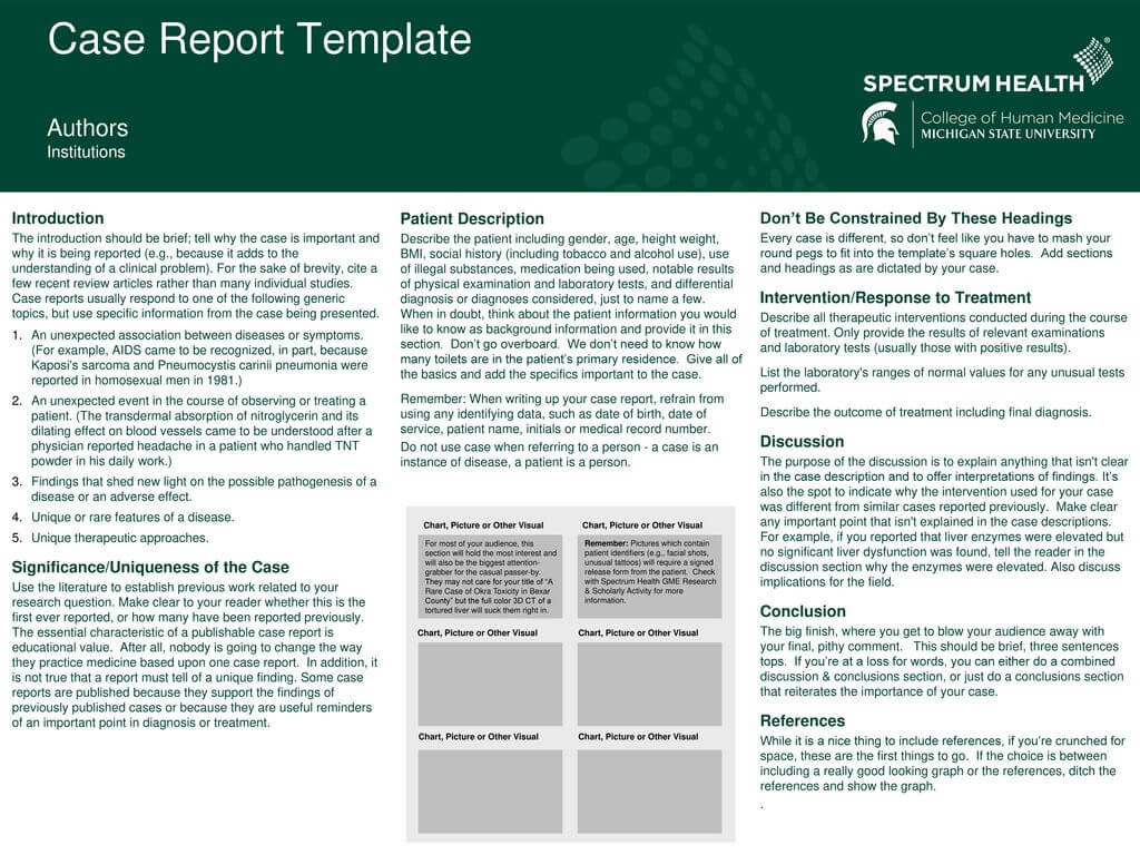 Case Report Template Authors Institutions Introduction – Ppt In Introduction Template For Report