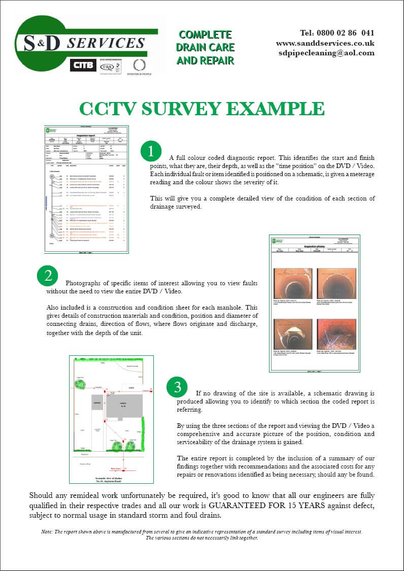 Cctv Surveying – S & D Plumbing And Drainage, Somerset In Drainage Report Template