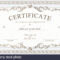 Certificate Border, Certificate Template. Vector Regarding Commemorative Certificate Template