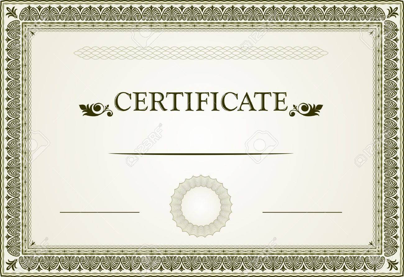 Certificate Borders And Template With Free Printable Certificate Border Templates