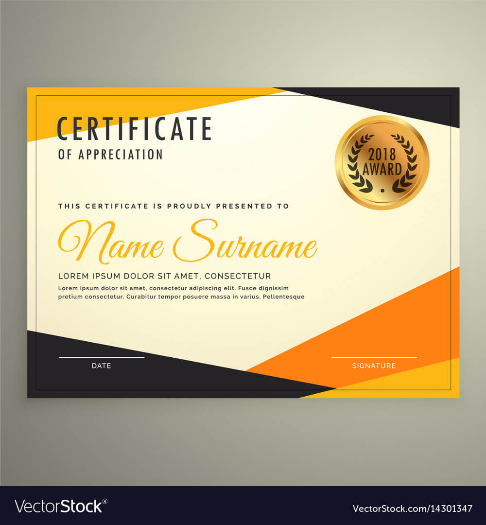 Certificate Design Template With Clean Modern Pertaining To Design A Certificate Template