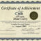 Certificate Of Achievement Army Template ] – Army Throughout Certificate Of Achievement Army Template