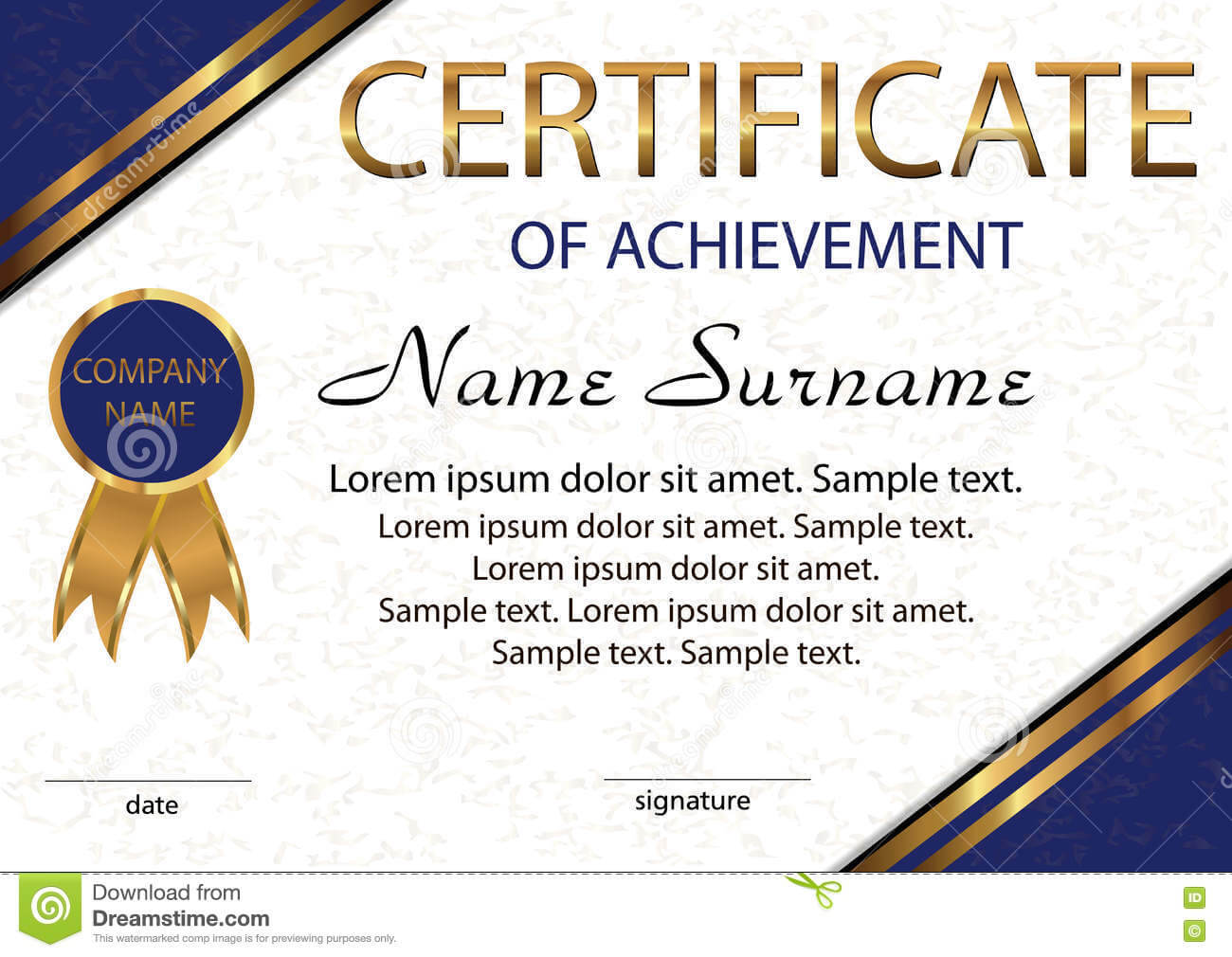 Certificate Of Achievement Or Diploma. Elegant Light Throughout Certificate Of Attainment Template