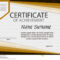 Certificate Of Achievement Template. Horizontal. Stock For Certificate Of Attainment Template