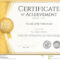 Certificate Of Achievement Template In Vector Stock Vector With Regard To Certificate Of Accomplishment Template Free