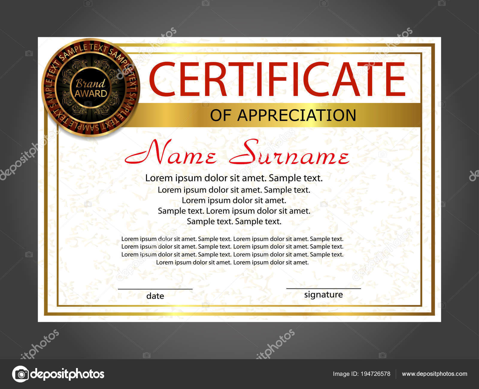 Certificate Of Appreciation, Diploma Template. Award Winner Throughout Winner Certificate Template