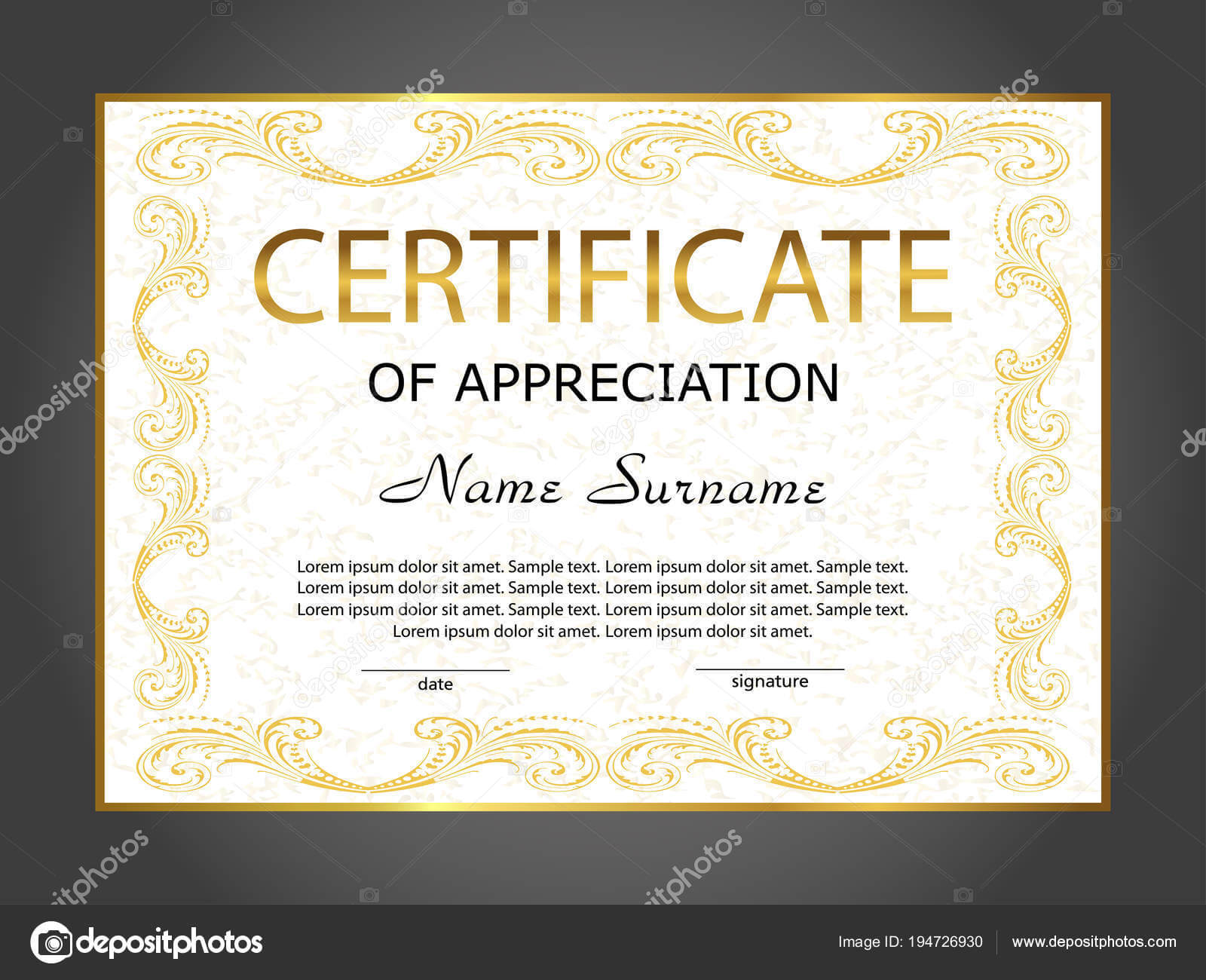 Certificate Of Appreciation, Diploma Template. Reward. Award Pertaining To Winner Certificate Template