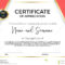 Certificate Of Appreciation Or Achievement With Award Badge In Free Printable Blank Award Certificate Templates