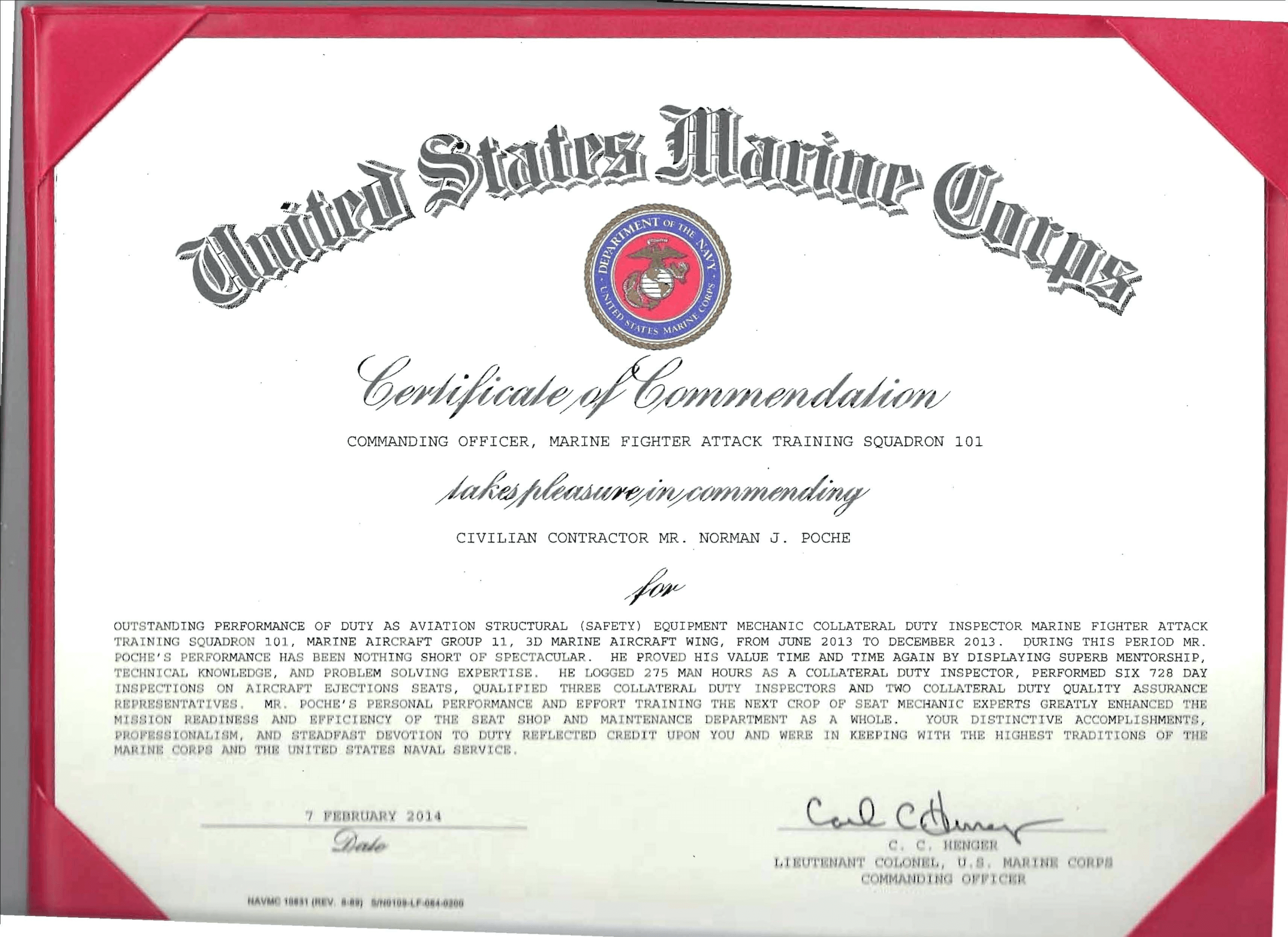 Certificate Of Appreciation Usmc – Yatay.horizonconsulting.co With Regard To Officer Promotion Certificate Template