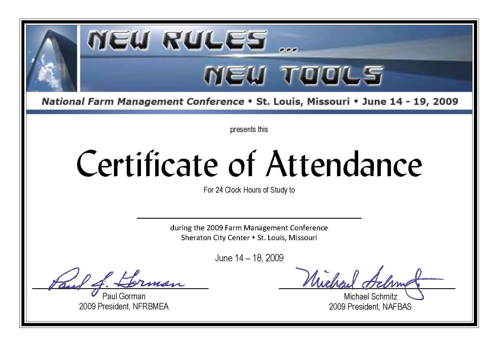 Certificate Of Attendance Conference Template ] – Of Intended For Attendance Certificate Template Word