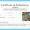 Certificate Of Authenticity Template Artwork In 2020 Art Intended For Certificate Of Authenticity Template