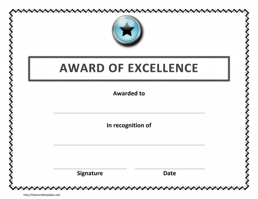 Certificate Of Excellence Template Word ] – Certificate Of Within Microsoft Word Certificate Templates