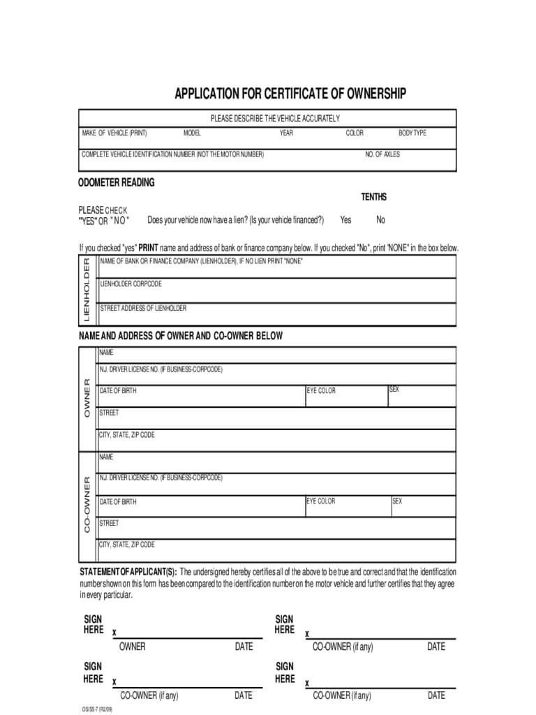Certificate Of Ownership Form – 3 Free Templates In Pdf Intended For Certificate Of Ownership Template