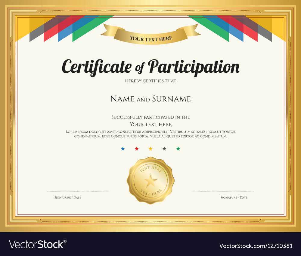 Certificate Of Participation Template In Free Templates For Certificates Of Participation