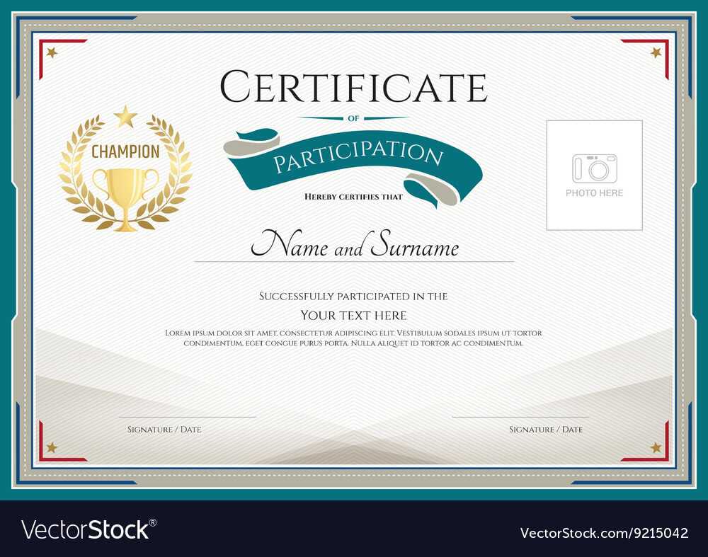 Certificate Of Participation Template Throughout Free Templates For Certificates Of Participation