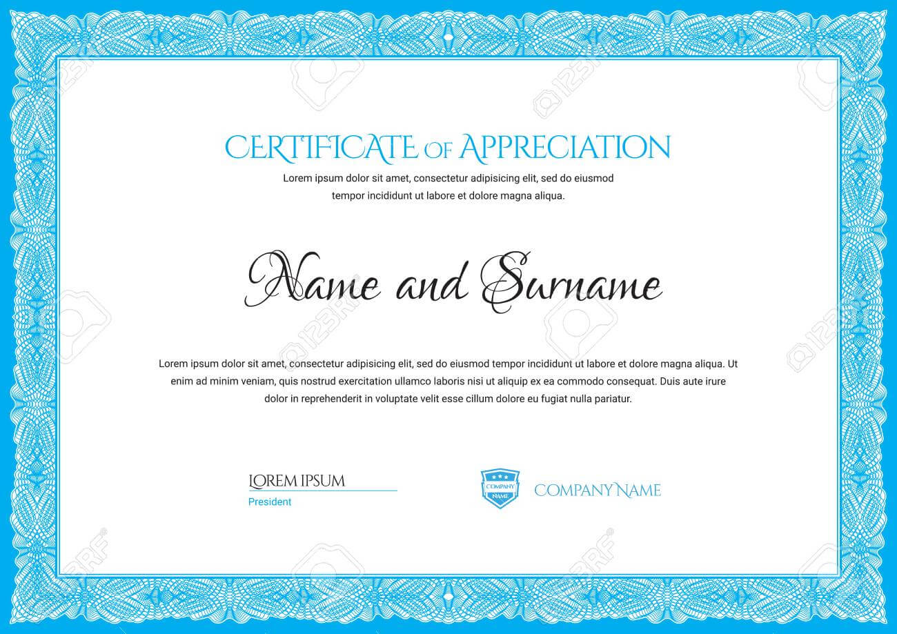 Certificate Template. Diploma Of Modern Design Or Gift Certificate Inside Company Gift Certificate Template