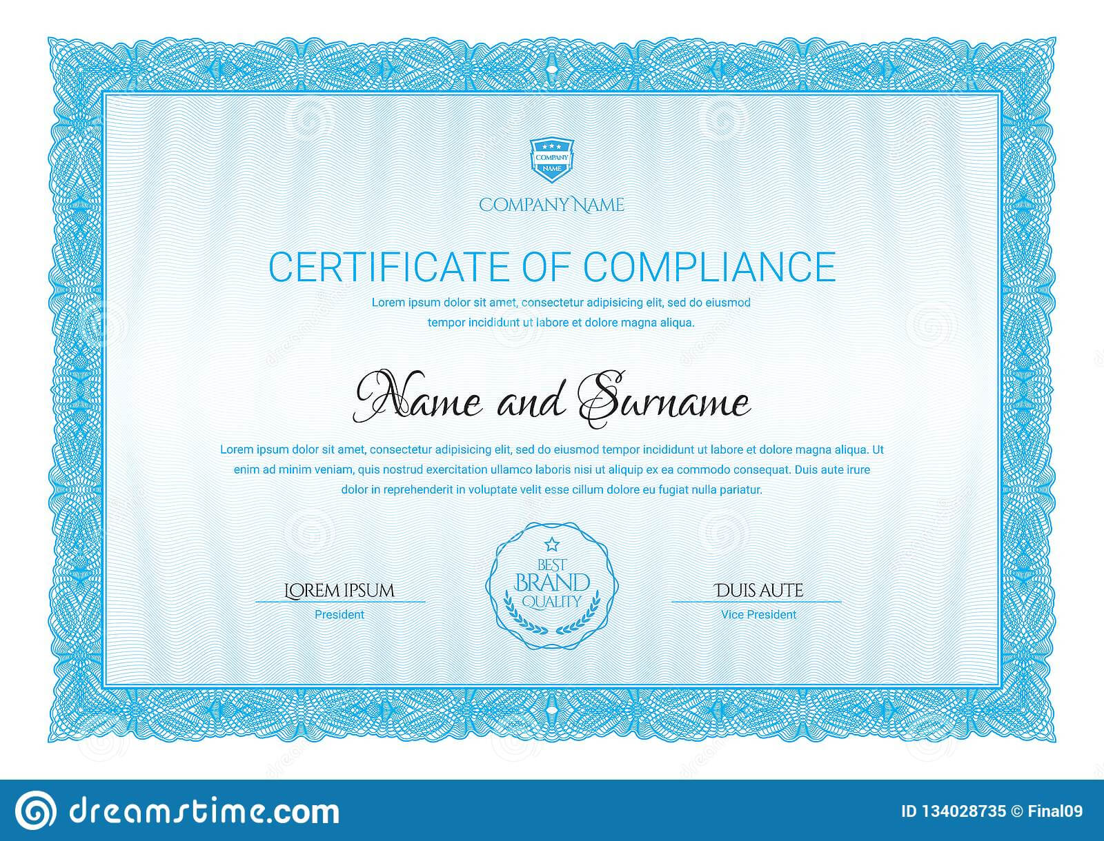Certificate Template. Diploma Of Modern Design Or Gift Inside Company Gift Certificate Template