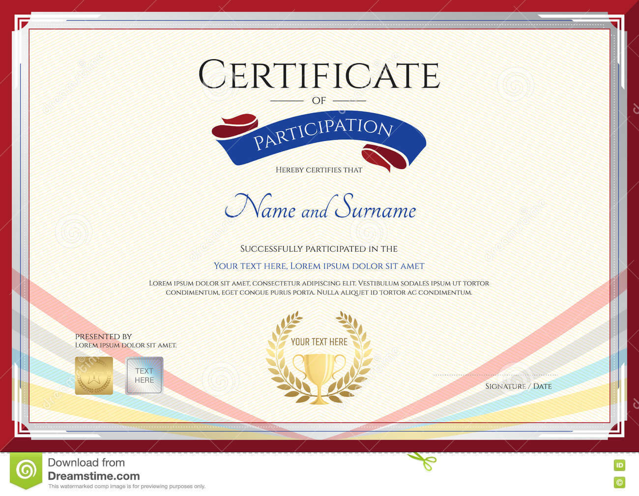 Certificate Template For Achievement, Appreciation Or Within International Conference Certificate Templates