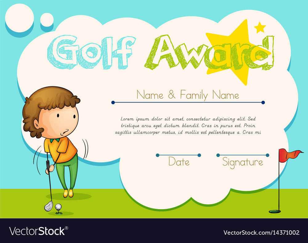 Certificate Template For Golf Award With Golf Certificate Template Free