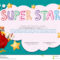 Certificate Template For Super Star Stock Vector In Star Certificate Templates Free
