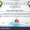 Certificate Template For Swimming Award Illustration Stock Intended For Swimming Award Certificate Template