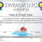 Certificate Template For Swimming Award Stock Vector In Swimming Award Certificate Template