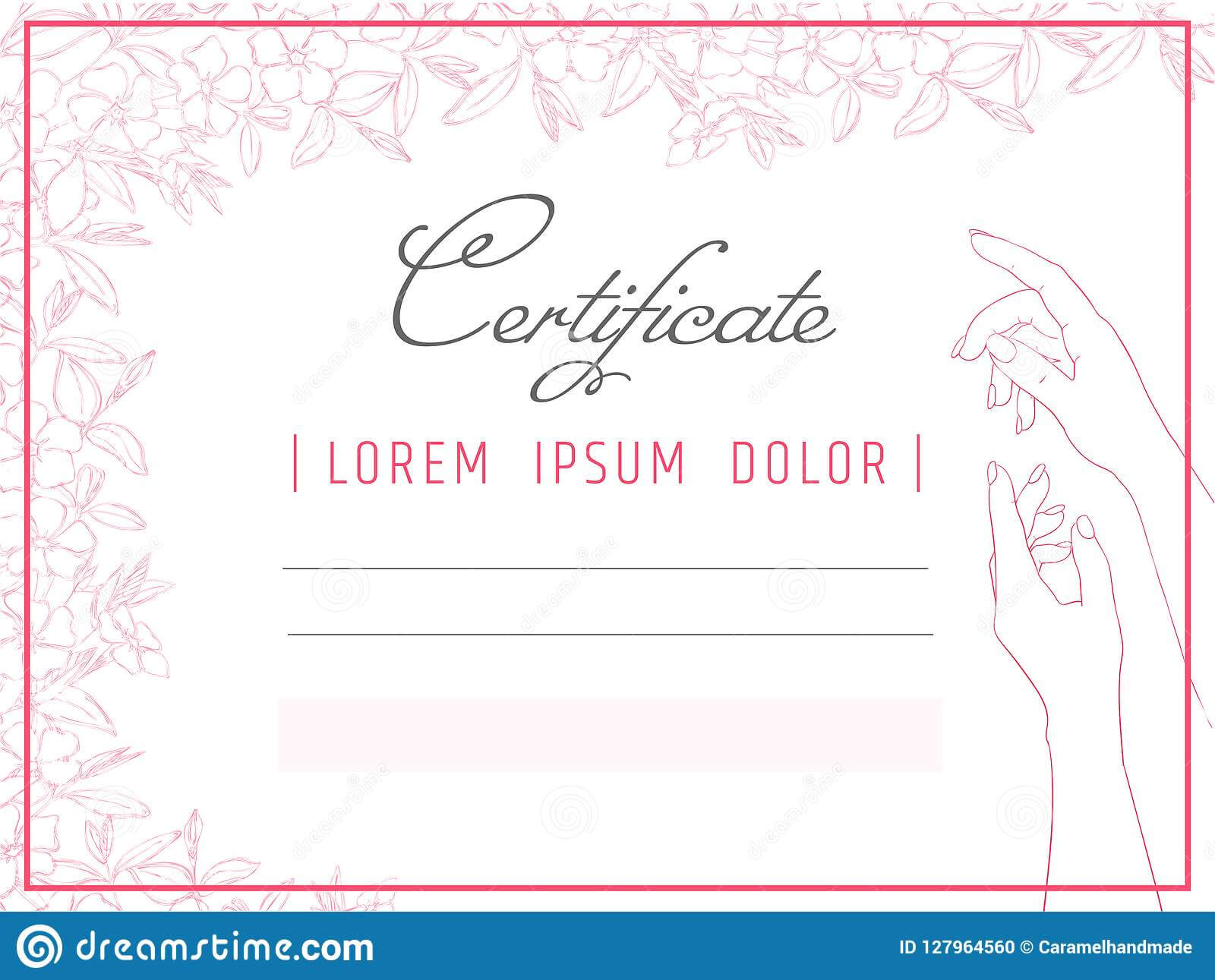 Certificate Template Manicure And Nail Design. Diploma Spa Intended For Nail Gift Certificate Template Free