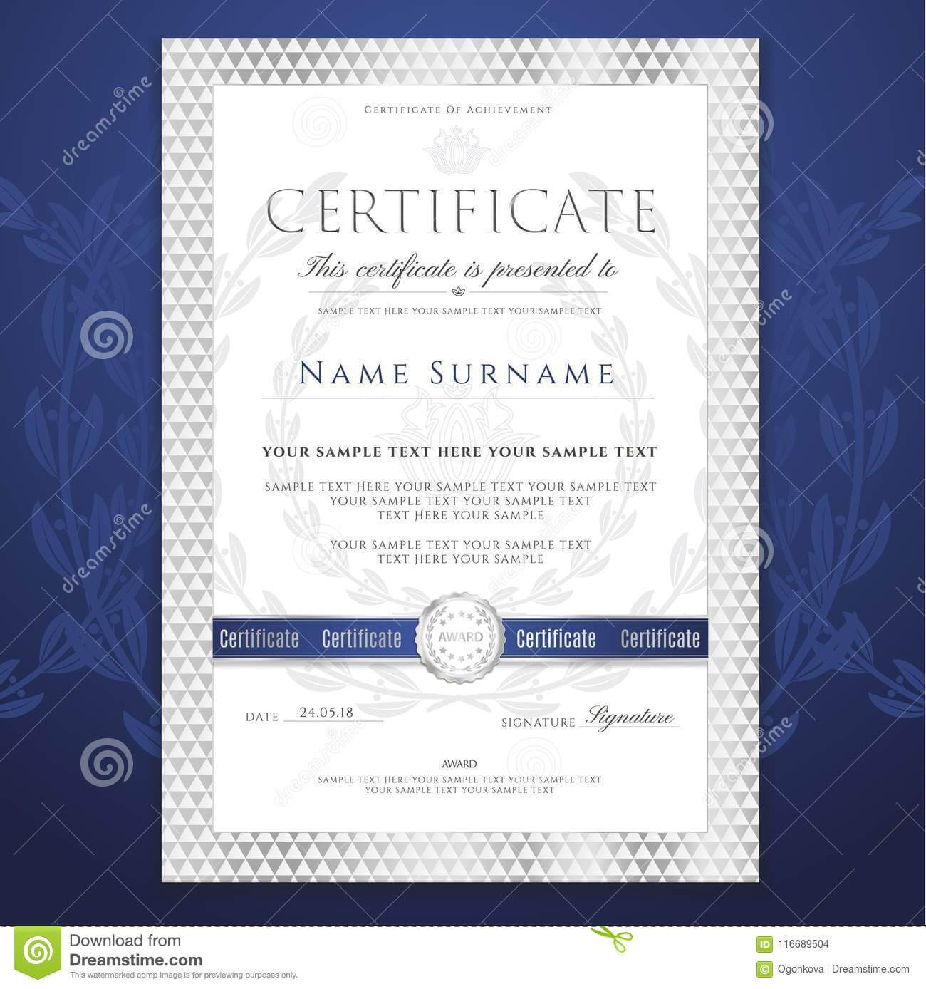 Certificate Template. Printable / Editable Design For Within Certificate Of Appreciation Template Free Printable