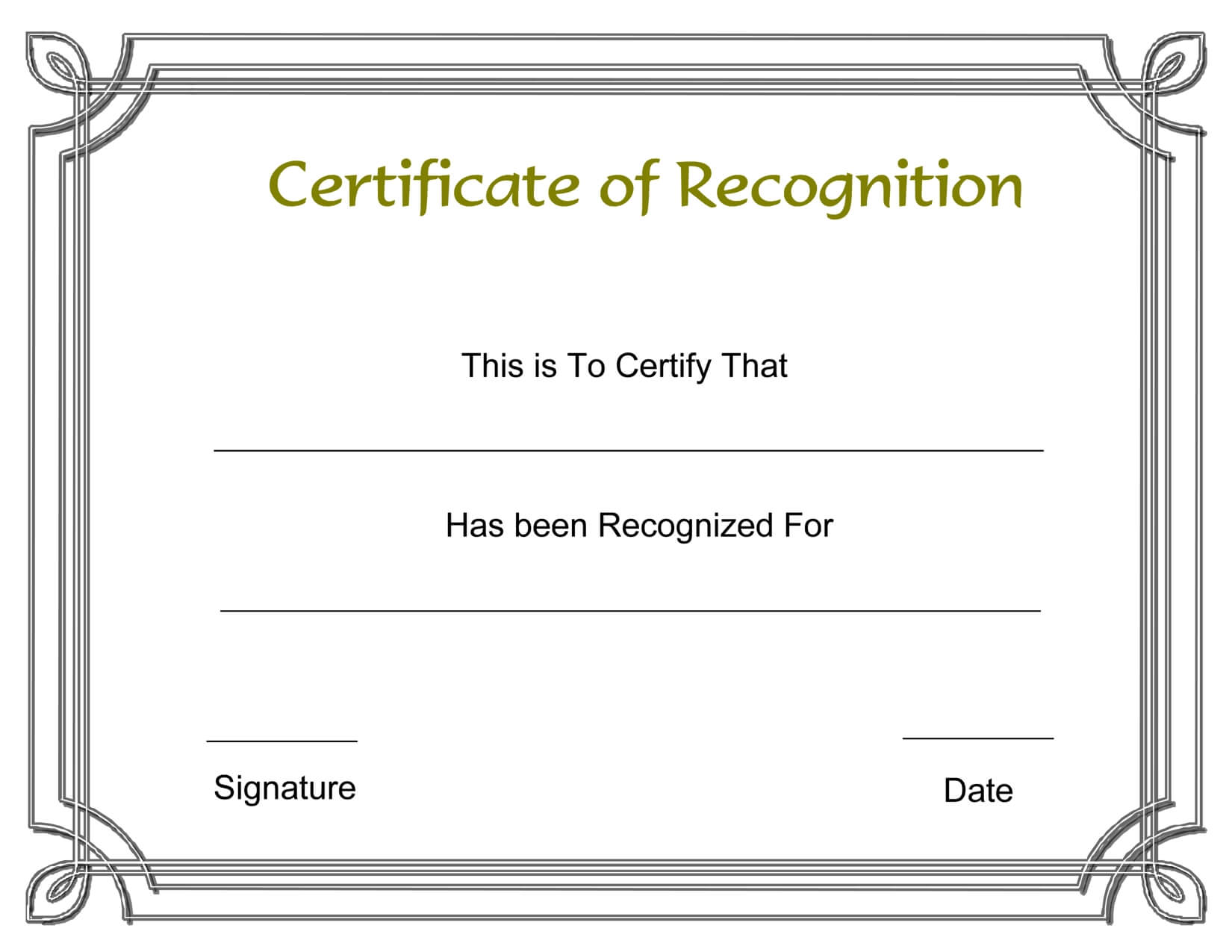 Certificate Template Recognition | Safebest.xyz In Printable Certificate Of Recognition Templates Free