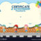 Certificate Template With Kids Skating in Free Kids Certificate Templates
